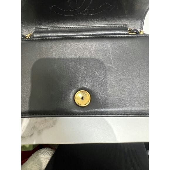 Chanel CC Vintage Mini Full Flap Bag Black Lambskin - Excellent Condition - Picture 5 of 9